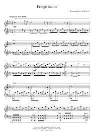 This song was released in a digital download format on october 18, 2011 throughout the world. Fringe Theme Musescore Com Download Free Music Sheet Music Music Download