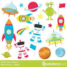 Outer Space Clipart Astronaut Clipart Rocket Ship Clipart Etsy Clip Art Outer Space Crafts