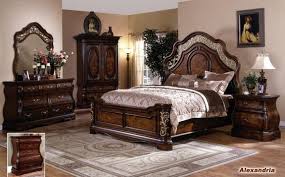 If strong color contrasts designs for bedroom sets don't appeal to you, keep your colors focused on neutral cream and brown tones. Alexandria Elegant Solid Wood Traditional Bedroom Set By Empire Furniture Design King Bedroom Sets Wood Bedroom Sets Traditional Bedroom Furniture
