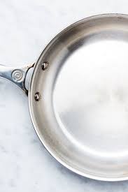 Aug 01, 2019 · if your pan has noticeable dark marks from being left on the burner too long, you can clean it using baking soda. How To Turn A Stainless Steel Skillet Into A Nonstick Pan Epicurious