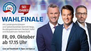 Es war eine schwierige aufgabe, die partei nach dem plötzlichen. Das Grosse Wahlfinale Der Fpo Wien Mit Norbert Hofer Herbert Kickl Dominik Nepp Youtube