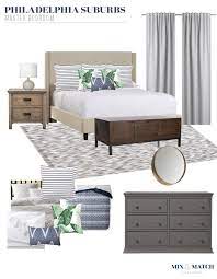 You can't get much more traditional than a dark wood four poster bed, but just look at the amazing colors and patterns that liven things up! Philadelphia Suburbs Modern Farmhouse Bedroom Reveal Mix Match Design Company Farmhouse Bedroom Modern Farmhouse Bedroom Mix Match Bedroom Furniture
