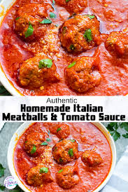 Authentic Homemade Italian Meatballs Tomato Sauce No Plate Like Home Meatball Recipes Easy Homemade Italian Meatballs Italian Meatballs Recipe