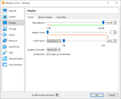 Vboxsvga Invalid Settings Virtualization Manjaro Linux Forum