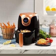 Chef di cucina air fryers, parts & accessories reviews; Copper Chef 2 Qt Air Fryer Turbo Cyclonic Airfryer With Rapid Air Technology For Less Oil Less Cooking Includes Recipe Book Black Buy Online In Greenland At Greenland Desertcart Com Productid 72845970