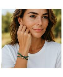 Vintage Cartier Adjustable 18K Gold Trinity Green Cord Bracelet at 1stDibs