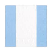 Caspari Bandol Stripe Paper Luncheon Napkins In Light Blue 20 Per Package Caspari Europe