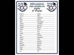 Las 1000 Palabras Mas Usadas Del Ingles 3º Parte Aprender Ingles Online Ingles En Linea Ingles
