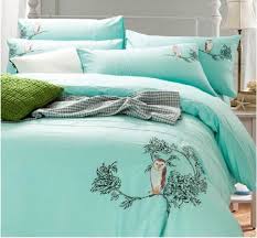 on sale bohemia 100 cotton fine embroidery owl bird cartoon home hotel 4pcs comforter duvet cover bed sheet set all season bed sheet sets bed duvet comforters