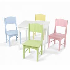 Kidkraft Nantucket Table 4 Pastel Chairs Multi Kids Table And Chairs Kids Wooden Table Pastel Chair