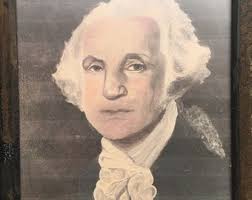 George Washington Framed Picture, Oleograph, 1st American President