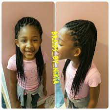 Singles Black And Blue Braids Kia On Instagram Kids Individual Braids Individualbraids Singles Boxbraids Poeticjusticebraids Atlsalon Kids Box Braids Little Girl Braids Hair Styles