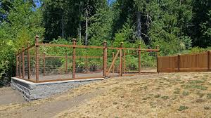 Raised garden with deer fence. Deer Fences And Garden Fences Ajb Landscaping Fence