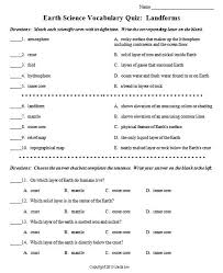 Earth Science Vocabulary Quizzes Science Vocabulary Earth Science Vocabulary