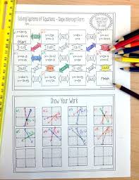 Solving systems of equations by elimination solve each system by elimination. This Systems Maze Was Perfect For My Algebra Students This Worksheet Was An Engaging Activity That Allowed My Systems Of Equations Equations Teaching Algebra