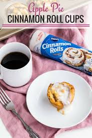 Apple Pie Cinnamon Roll Cups Recipe Cinnamon Rolls Pillsbury Cinnamon Roll Recipes Cinnamon Roll Apple Pie