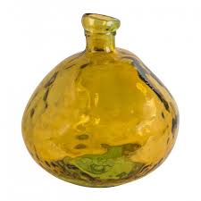 Vaas Bol Recycle Geel 32x32x34 Cm Da S Leuk Van Xenos Vaas Vazen Gerecycled Glas