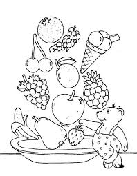 Kostenlose Malvorlage Obst Und Gemuse Obstsalat Zum Ausmalen