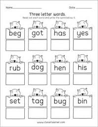 Learning to write at home is the best activity for kids. Three Letter Words Reading Writing And Matching Worksheets For Preschool And Kindergarten Kids