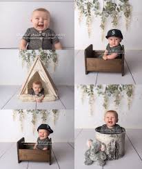 Six Month Baby Photography Baby Boy Photography Baby Photography With Cream And Gray Adorable Baby P Photographing Babies Baby Photoshoot Boy Six Month Baby