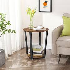 Page we ordered a farmhouse dining table. Industrial Round Side Table For Sale Home Furniture Vasagle By Songmics