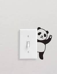 Panda Wall Decals Panda Light Switch Decal Simple Panda Vinyl Wall Decal Panda Stickers Light Switch Sticker Anade Estilo 2020 Cikartma 3d Boyama Painting