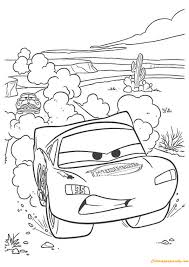 We offer you a large collection of over 80 coloring pages of lightning mcqueen: Cars Lightning Mcqueen In Desert A4 Disney Coloring Pages Cartoons Coloring Pages Coloring Pages For Kids And Adults