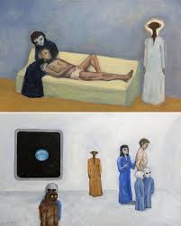 For decades, he has painted the same tall shadowy figures standing ...