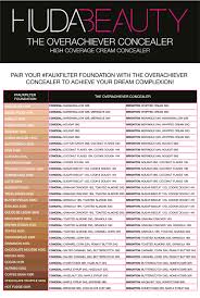 Huda Beauty Foundation Match Chart Bedowntowndaytona Com