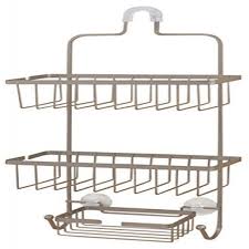 Influenced by simpler times, this decorativeinfluenced by simpler times, this decorative shelf bracket is the perfect detail for any traditional theme. Deluxe Large Hanging Shower Caddy Brushed Nickel Walmart Com Walmart Com