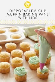 Disposable 6 Cup Muffin Baking Pans With Lids 2 Count Baking Baking Pans Baking Supplies