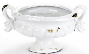 Napa Home Garden Tuscany Collection 7 Inch By 11 Inch By 14 Inch Decorative Ceramic Low Bowl Urn With Handles Ce Ceramic Decor Tuscany Decor Home And Garden