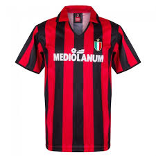 Our ac milan kit room features our extensive collection of rossoneri shirts and training kit merchandise supplied direct from italy. Score Draw Ac Milan Home Retro Shirt 1988 1989