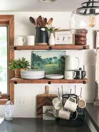 Diy Open Shelving Tutorial With Free Guide Kitchen Shelf Decor Open Kitchen Shelves Farmhouse Kitchen Decor