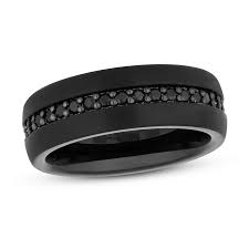8mm Natural Sapphire Wedding Band Black Tungsten Carbide Kay Mens Black Diamond Wedding Band Black Diamond Wedding Bands Tungsten Carbide Wedding Bands