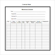 Vehicle Maintenance Schedule Template 13 Free Word Excel