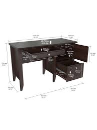 Desk with locking file cabinet. Inval Sherbrook Computerwriting Desk With Locking File Drawer Espresso Office Depot