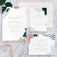 These Are The Most Beautiful Wedding Invitations You Can Buy Online Painted Wedding Invitation Minimal Wedding Invitation Modern Wedding Invitations