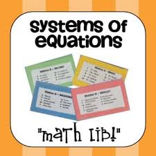 Graphing quadratic equations worksheet answers gina wilson tessshebaylo : Systems Of Equations Math Lib Activity Students Generate Pieces To A Story As They Move Throughou Order Of Operations Systems Of Equations Teaching Algebra