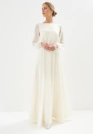 Chiffon Long Sleeve Wedding Gown Open Back Wedding Dress Etsy Long Sleeve Wedding Gowns Wedding Gowns With Sleeves Etsy Wedding Dress