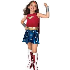 Girls Deluxe Wonder Woman Halloween Costume