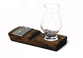 Good for many drinks and any bar: Handcrafted Rustic Wooden Whiskey Glass And Cigar Holder Tray Gift Set With Carved Wood Board And Highball Glass Dining Entertaining Kitchen Dining Gkvaismedziai Lt