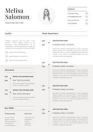They are ready to use. One Page Resume Template With Photo For Word Pages Cv Template With Photo Singe Page Professional R One Page Resume Template Cv Template Word One Page Resume