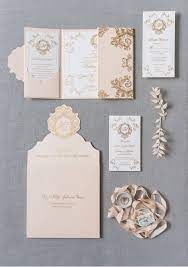 Blush And Gold Folio Invitation Foil Stamp Invitation Blush Invitations Elegant Invitations