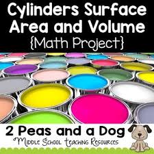 Cylinders Surface Area And Volume Project Volume Math Geography Lessons Surface