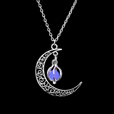 Glowing Moon Goddess Necklace In 2021 Moon Goddess Necklace Glowing Necklace Goddess Necklace