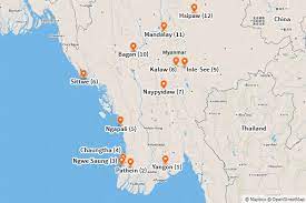 Our monthly conflict tracker highlights deteriorations in nine countries and conflict areas in june. Myanmar Karte Die Schonsten Stadte Und Reiseziele