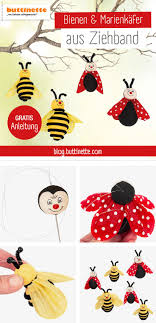 Diy Osterdeko Bienen Marienkafer In 2020 Basteln Bienen Selber Basteln