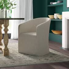 Ashton Upholstered Wingback Arm Chair In Beige Solid Wood Dining Chairs Upholstered Dining Chairs Furniture