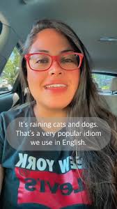 It’s raining cats and dogs! Watch this video to understand the meaning of  this idiom. 🇺🇸 #english #englishonline #learnenglish #debingles